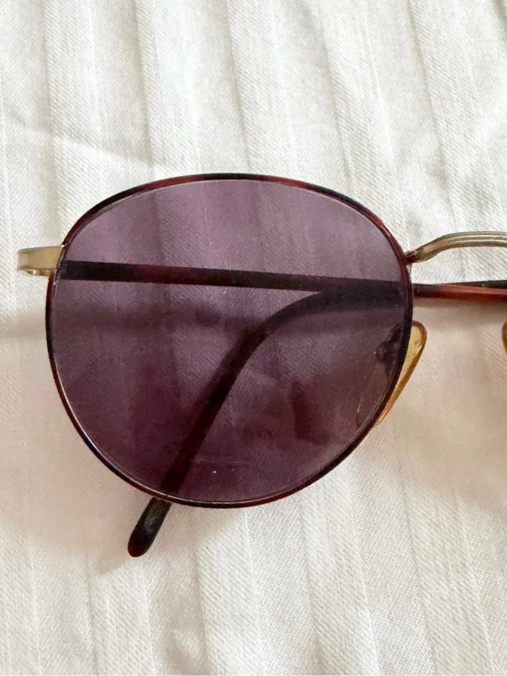 Vintage Round Purple Lens Women's Sunglasses